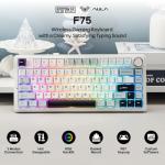 EPOMAKER x Aula F75 Gasket Mechanical Keyboard, 75% Wireless Hot Swappable Gaming Keyboard with Five-Layer Padding&Knob, BT/2.4GHz/USB-C, RGB (Light Blue, LEOBOG Reaper Switch)
