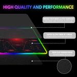 AIMSA Large Gaming Mouse Pad RGB, Keyboard Led Mousepad Extended 35.4 x 15.8 inch Non-Slip Rubber Base with 14 Lighting Modes Desk Mat, Red Circuit Board Motherboard