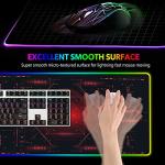 AIMSA Large Gaming Mouse Pad RGB, Keyboard Led Mousepad Extended 35.4 x 15.8 inch Non-Slip Rubber Base with 14 Lighting Modes Desk Mat, Red Circuit Board Motherboard