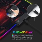AIMSA Large Gaming Mouse Pad RGB, Keyboard Led Mousepad Extended 35.4 x 15.8 inch Non-Slip Rubber Base with 14 Lighting Modes Desk Mat, Red Circuit Board Motherboard