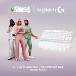 Logitech G715 Wireless Mechanical Gaming Keyboard with LIGHTSYNC RGB, Lightspeed, Linear Switches (GX Red), and Keyboard Palm Rest, PC/Mac Compatible - White Mist