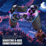 AceGamer Wireless Controller for PS4, Custom Design V2 Gamepad Joystick for PS4 with Non-Slip Grip of Both Sides and 3.5mm Audio Jack! Thumb Caps Included! (Galaxy)