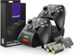 Fosmon Fast Charging for Xbox Controller Charger Station for Xbox Series X | S, Xbox One, Elite w/ 2X 5280mWh Rechargeable Battery Packs, 4 Covers & Dock Stand