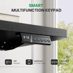 DeskShow Electric Standing Desk Adjustable - 60x28 Inch Sit Stand Desk with 1 Inch Thick Tabletop, Double Beam Frame, 3 Memory Height Adjustment, Cable Management for Home Office