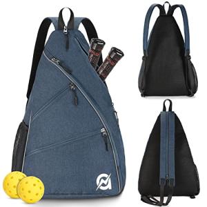 A11N SPORTS Pickleball Bag, Reversible Crossbody Sling Bag/Backpack for Women Men, Navy