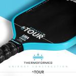 Franklin Sports Pro Pickleball Paddles - FS Tour Series Carbon Fiber Paddles - Official USA Pickleball (USAPA) Approved - Dynasty Pro Player - 16mm Polymer Core - Blue