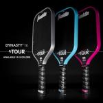 Franklin Sports Pro Pickleball Paddles - FS Tour Series Carbon Fiber Paddles - Official USA Pickleball (USAPA) Approved - Dynasty Pro Player - 16mm Polymer Core - Blue