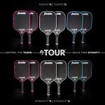 Franklin Sports Pro Pickleball Paddles - FS Tour Series Carbon Fiber Paddles - Official USA Pickleball (USAPA) Approved - Dynasty Pro Player - 16mm Polymer Core - Blue