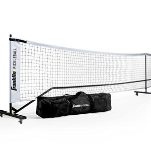 Franklin Sports Pickleball Net - Official Size with Wheels -Superior Portability