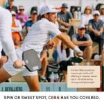 CRBN Pickleball - X Series Power Paddle - Carbon Fiber Pickleball Paddle with Foam Injected Edges for Expanded Sweet Spot (3X, 16mm)