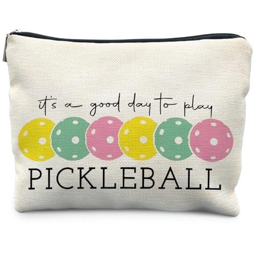 RYYCDOI Pickleball Gifts for Women, Pickleball Makeup Bag Cosmetic Pouch, Pickleball Accessories Women