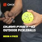 DURA Onix Fast 40 Outdoor Pickleballs – Neon