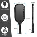 XS XSPAK Carbon Fiber Tournament Pickleball Paddle - USAPA Polypropylene Honeycomb Racket with Cushion Comfort Grip