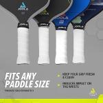 JOOLA Pickleball Overgrip - Tacky Feel Premium Synthetic Overgrips - Set of 4 - Pickleball Grip Tape for Any Brand Racket - Anti Slip Pickleball Tape Fits Elongated, Standard & Skinny Handles,White