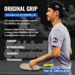 Hesacore Pickleball Paddle Grip - 5.25in - Regular Feel - Supports Tennis Elbow, Enhances Grip Strength, Reduces Vibration with Finger Support and Anti-Sweat - Medium