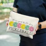 RYYCDOI Pickleball Gifts for Women, Pickleball Makeup Bag Cosmetic Pouch, Pickleball Accessories Women