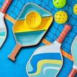 Pickleball Paddle Snack Tray - Cool Pickleballs Serving Tray for Snack - Paddle-Shaped Serving Tray with Compartments - Unique Divided Snack Trays for Pickleball Fans