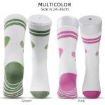 KOFULL 2 Pairs Pickleball Socks for Women and Men - Pickleball Gifts and Accessories For Women - Pickleball Outfit, Athletic Crew Socks for Pickleball Golf Tennis Running Hiking