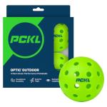 PCKL Optic Speed Pickleball Balls | Choose Indoor or Outdoor Pickleballs | USAPA Tournament Aproved | 4 Pack Crack-Resistant (Outdoor Neon Green)