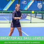 GoSports Pickleball Set with 4 Paddles, 4 Regulation Pickleballs and Carry Case - Classic, Retro, Steel Blue or Yellow