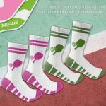 KOFULL 2 Pairs Pickleball Socks for Women and Men - Pickleball Gifts and Accessories For Women - Pickleball Outfit, Athletic Crew Socks for Pickleball Golf Tennis Running Hiking