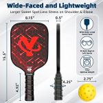 YILLOG Pickleball Paddles,USAPA Approved Pickleball Paddle Set 4,Fiberglass Surface Pickleball Set,4 Pickleball Balls,4 Cooling Towels,Bag,Pickle Ball Paddle Men Women Red/Blue/Green/Yellow