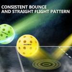 12 Pack Premium 40-Holes Colorful Outdoor Pickleball Balls, Meet USAPA Official Requirement, Perfectly Balanced, High Bounce True Flight, Durable Outdoor Pickleball Set