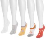 MUK LUKS Women's Set of 5 Pickleball No Show Socks, Multi, OS