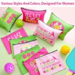Paterr 12 Pieces Dink Ball Makeup Bags Sports Cosmetic Bag Funny Travel Organizer Zipper Pouch Dink Ball Lovers Gifts Christmas Gifts for Women Girls(Fashion Style)
