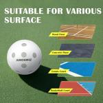 Amoswiz Indoor Pickleball Balls, 6 Pack of 26 Holes Pickleballs, USAPA Approved Indoor Pickleballs Set, High Visibility Durable Pickle Balls for Training and Tournament, White