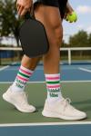 SOCKTOWN Performance Pickleball Crew Socks Womens Great Gift One Size - Perfect Pickleball Gift