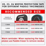 PICKLETECH Pickleball Paddle Protection Tape - Paddle Head Edge Guard - Racket Edge Protection Tape -Fit Perfectly Curved Edge -No Wrinkling