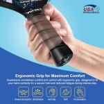 Pickleball Paddles Set of 2, USAPA Approved 99.99% Carbon Fiber Surface Pickleball Sets PP Honeycomb Core Pickleball Rackets, Lightweight Paddles with 4 Balls 1 Bag for Beginners Medium (Blue Waves)