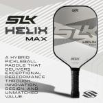 Selkirk Sport SLK Helix Pro Pickleball Paddle | Thermoformed Carbon Fiber Core Pickleball Paddles with Carbon Fiber & Fiberglass Hybrid Face | Unmatched Control | Legend Gray