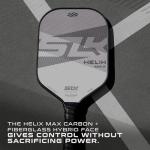 Selkirk Sport SLK Helix Pro Pickleball Paddle | Thermoformed Carbon Fiber Core Pickleball Paddles with Carbon Fiber & Fiberglass Hybrid Face | Unmatched Control | Legend Gray