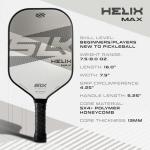 Selkirk Sport SLK Helix Pro Pickleball Paddle | Thermoformed Carbon Fiber Core Pickleball Paddles with Carbon Fiber & Fiberglass Hybrid Face | Unmatched Control | Legend Gray