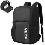 SDLINR Pickleball Bag Fits 4 to 10 Paddles, Large Pickleball Backpack with Shoe Compartment and Fence Hook, Pickle ball Gifts for Men Women (Black)