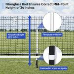 JupiterForce 22FT Pickleball Net Set, Portable Pickle Ball Net with Stable Metal Frame, Regulation Size Net and Carrying Bag for Backyard, Driveway, Indoor Outdoor Practice and Play