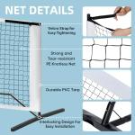 JupiterForce 22FT Pickleball Net Set, Portable Pickle Ball Net with Stable Metal Frame, Regulation Size Net and Carrying Bag for Backyard, Driveway, Indoor Outdoor Practice and Play