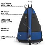 Athletico Sling Bag - Crossbody Backpack for Pickleball, Tennis, Racketball, and Travel for Men and Women (Blue)