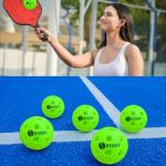 STANY Night Play Pickleball Balls (Updated 2026 Model)– Glow-in-The-Dark, USAPA Size, 40-Hole, Lighted Pickleball, Indoor/Outdoor, Beginner/Competitive, Gift, Green, 6 Pack, 1 Key, 3 Extra Batteries