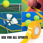 Professor Pickleball Court Tape - Makes Full Size Court - Outdoor Pickleball Marking Kit - 2" x 200 FT, Yellow Tape for Temporary Court Lines, No Residue, Quick and Easy Application