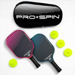 PRO-SPIN Carbon Fiber Pickleball Paddles Set of 2 or Single | Lightweight Pickleball Set with Indoor/Outdoor Balls, Bag & Covers – Durable Pickle Ball Paddle Gift for Men, Women & Families