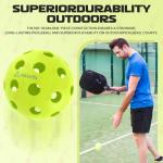 Akiefb Pro-Grade 40-Hole Outdoor/Indoor Pickleball Balls(6Pack) High Bounce, Durable Construction with Wind-Resistant Design, Built for Practice & Rec for Competitive Play(Green)