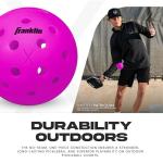 Franklin Sports X-40 Outdoor Pickleballs - USA Pickleball (USAPA) Official Pickleball Balls - Regulation Size Outdoor Court Pickleballs - Official Pickleball of US Open - Purple - 3 Pack