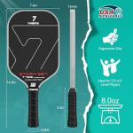 YVmove Pickleball Paddle with T700 Raw Carbon Fiber Surface & 16mm STR-Core Power Polymer Core, Premium Pickle Ball Racket Designed for Ultimate Spin & Consistency, USAPA Approved Storm 007