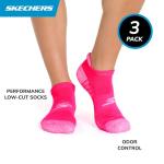 Skechers Women's 3-Pack Pickleball Low Cut Socks, Purple/Pink, 9-11