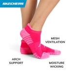 Skechers Women's 3-Pack Pickleball Low Cut Socks, Purple/Pink, 9-11