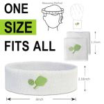 KOFULL Pickleball Sweatbands, Headband & Wristbands Set, Pickleball Accessories for Women, Pickleball Gifts for Men Sports Enthusiasts, Teens to Adults, Unisex