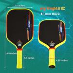 VAHKN Pickleball Paddles - T700 Carbon Fiber Pickleball Paddle - Lightweight & Durable,16mm Polymer Core-High Spin Surface for Power,Precision & Control - for All Skill Levels
